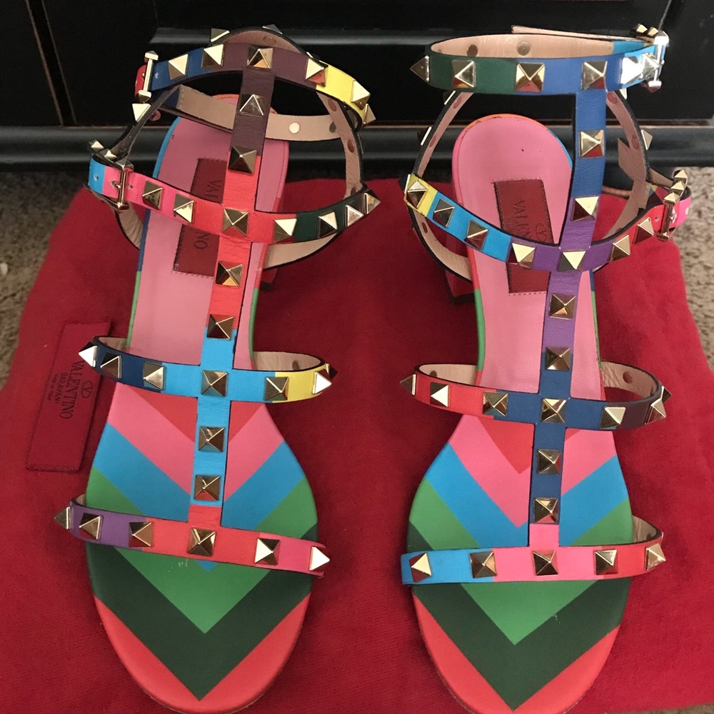Valentinos rock stud heels sz37
